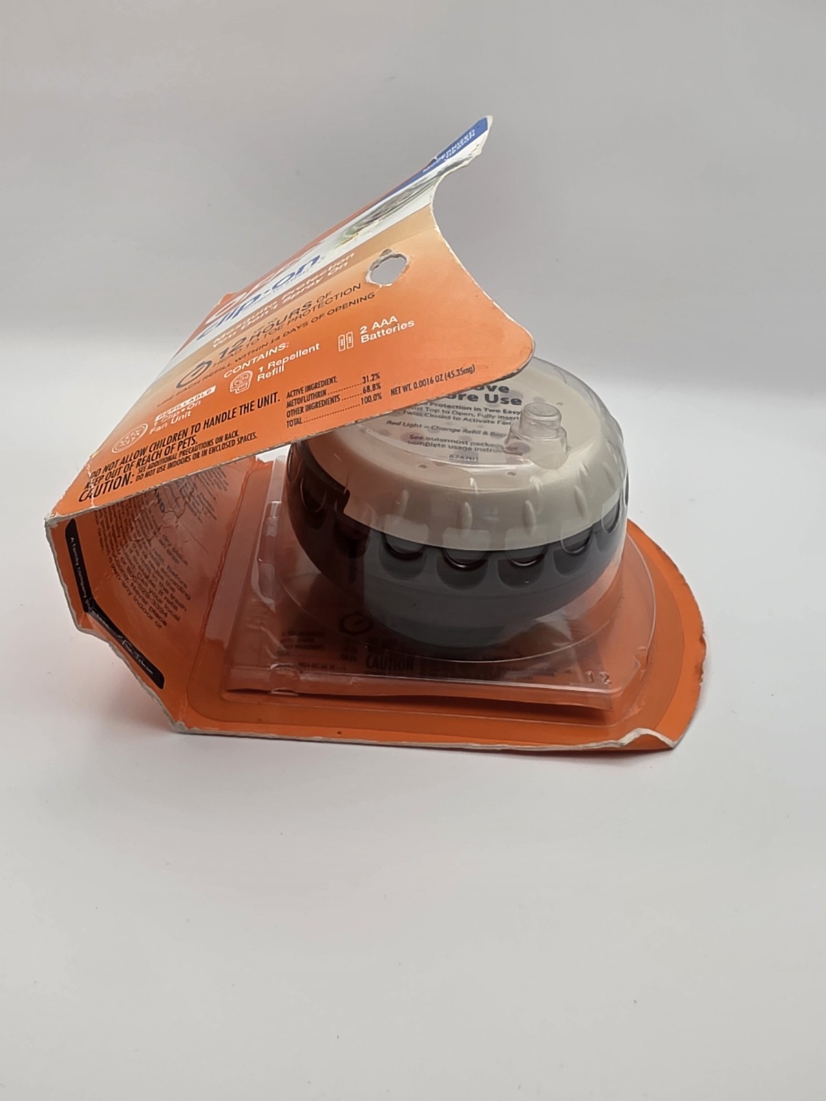Off! CLIP ON Mosquito Repellent FAN unit 12 hour protection Circular design READ