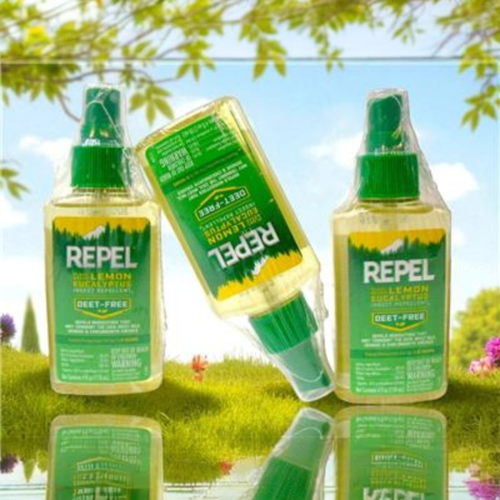 (Lot of 3) Repel Plant-Based Insect & Mosquito Repellent Spray Lemon Eucalyptus