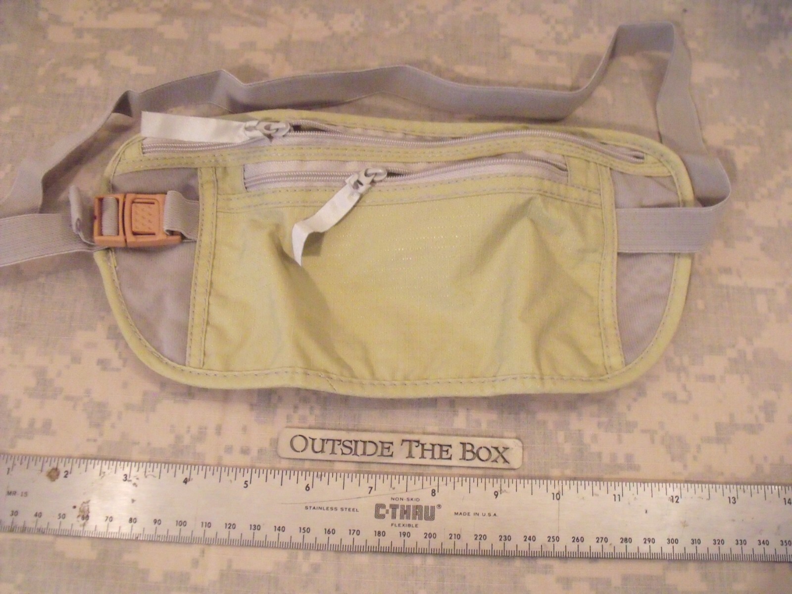 Emergency/Survival – Travel Pouch: (2) Zipper Pockets, Soft, Elastic Waistband