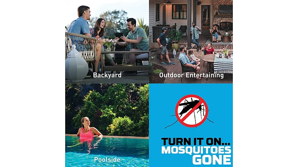 Thermacell Patio Shield Mosquito Repeller 15 Ft DEET-Free Magenta MRPSP