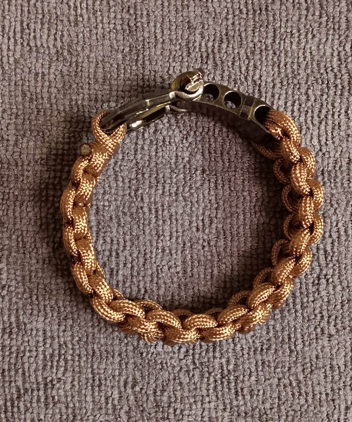 550 Paracord Bracelet, Metal Shackles, Adjustable, Handmade, 7 Feet Of Paracord