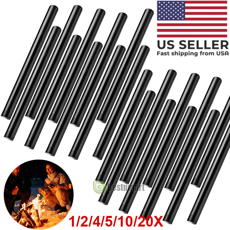 Lot 5 10 20 HUGE 5 x 1/2″ FERRO ROD Fire Starter Survival Flint Camping Outdoor