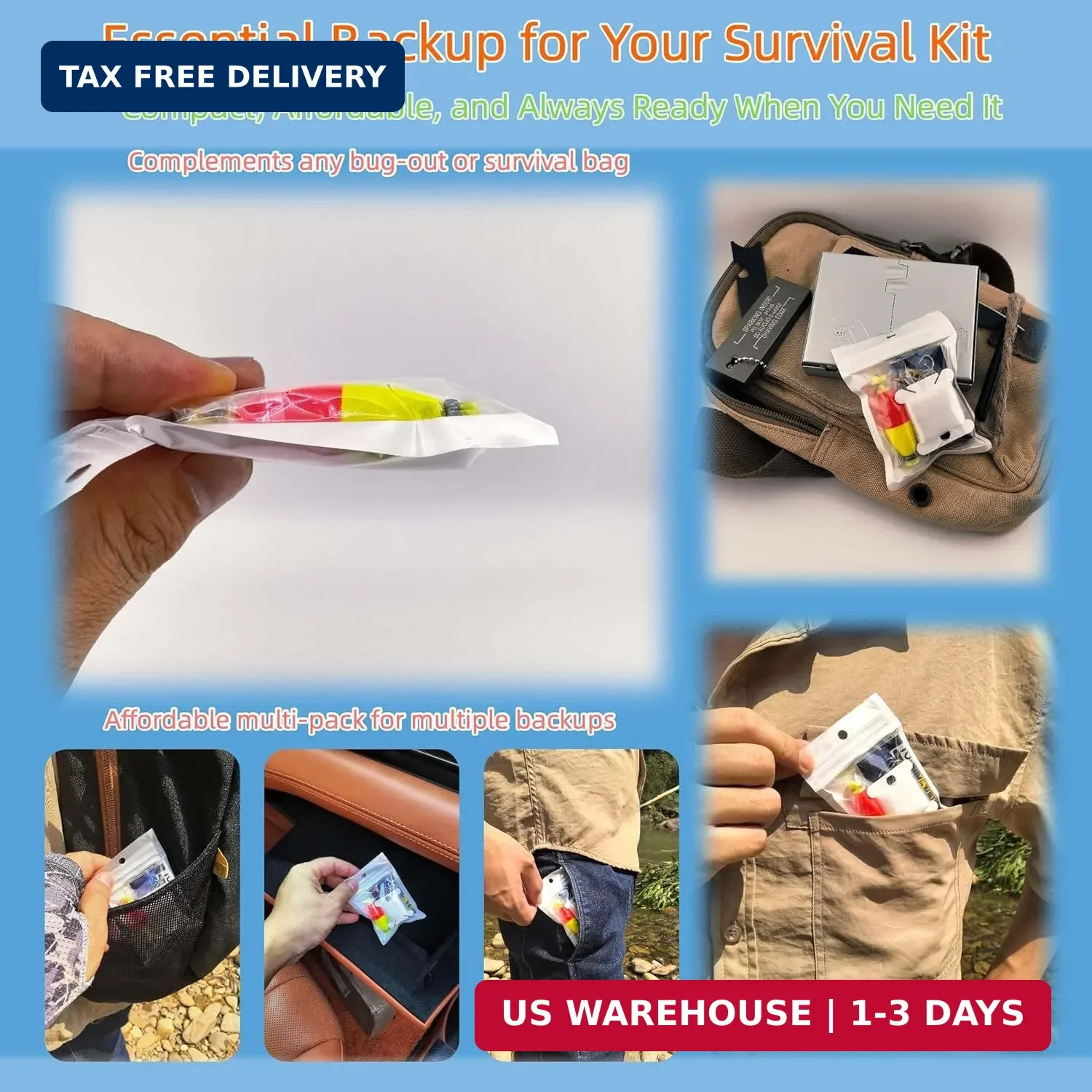 Mini Survival Fishing Kit-Compact Emergency Fishing Gear for Camping,Hiking,Bush
