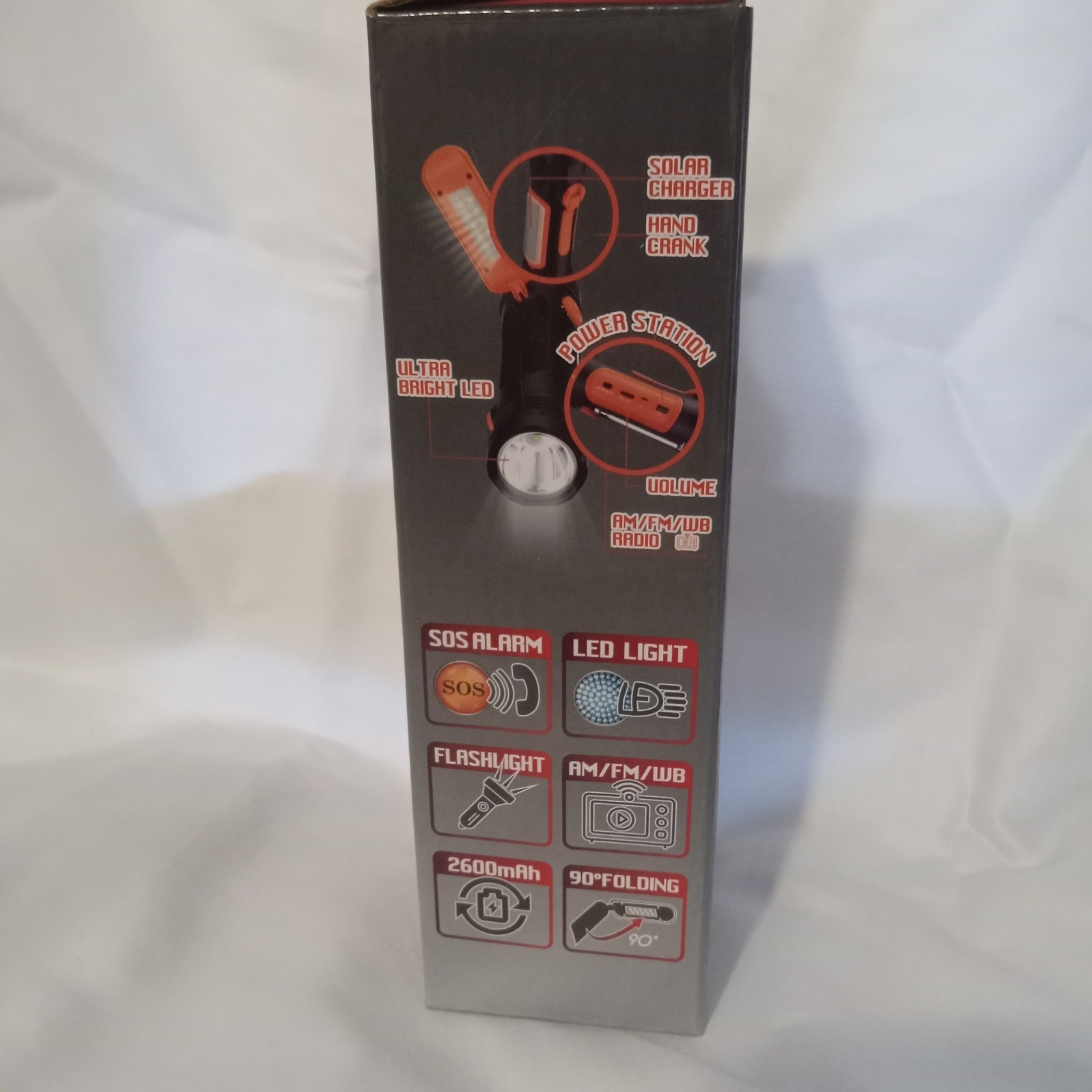 Azpen Flashlight 8 in 1 Weather Radio Emergency Solar LED New in Open Box Read