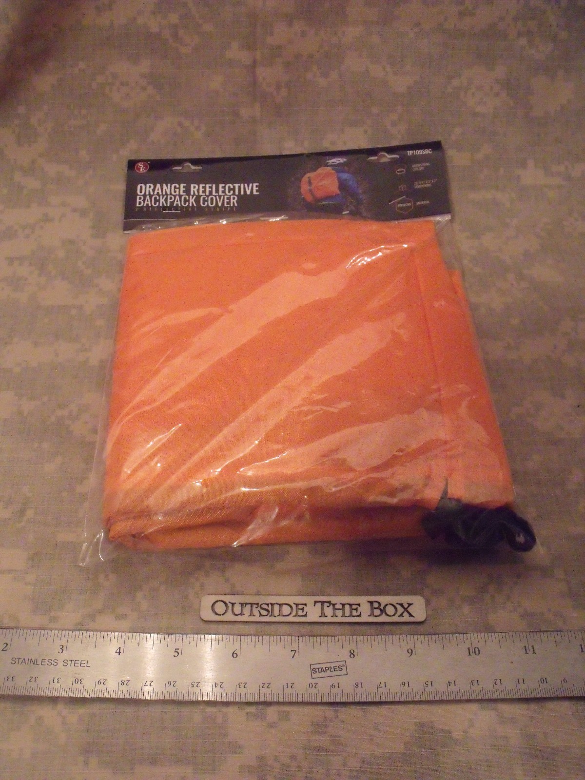 Emergency/Survival: SE Backpack Cover, Orange Reflective 28″ x 17.5″ x 7″