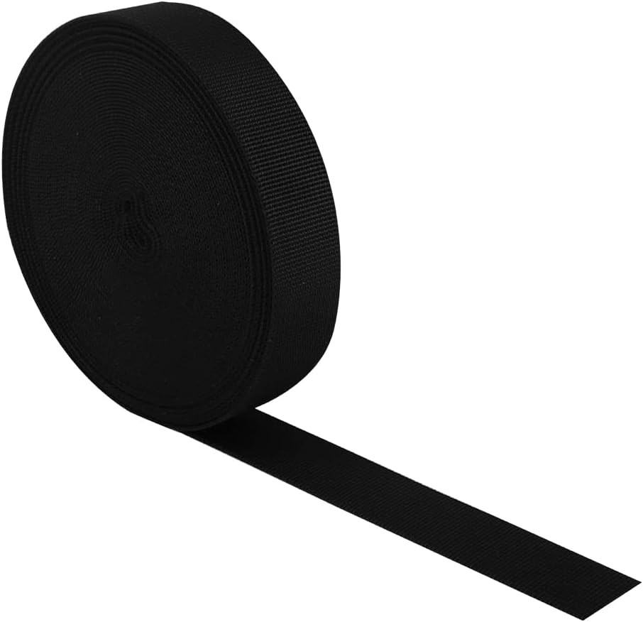 RETON Nylon Webbing Strap, 1 1/4 Inch Black Nylon Heavy Webbing Straps Durable