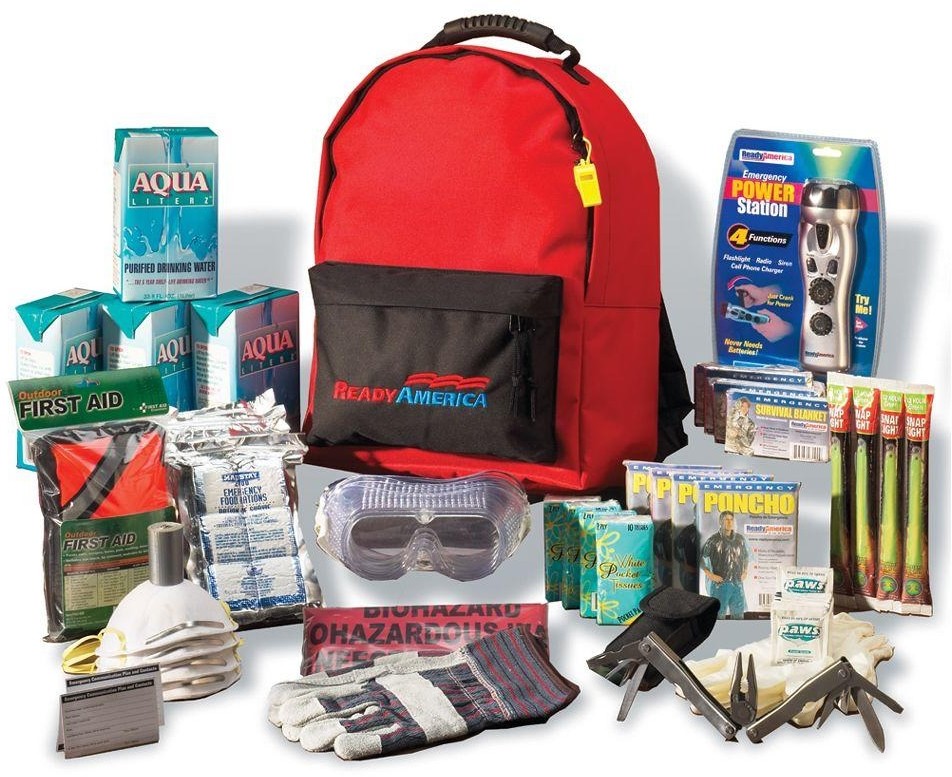 4-Person 3-Day Deluxe Emergency Kit Backpack Food Water Survival-Kit 72 hours