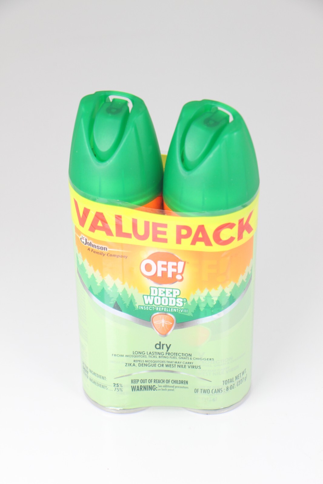 2 2 PACKS OFF! Deep Woods Bug Spray & Mosquito Repellent DryTouch Long 8 oz U27A