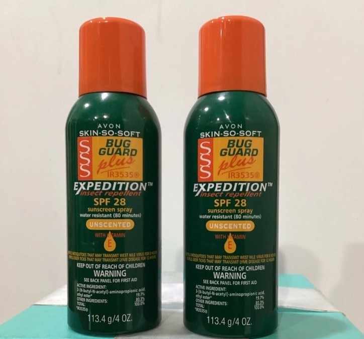2 Avon Skin So Soft Bug Guard Expedition SPF 28 Unscented