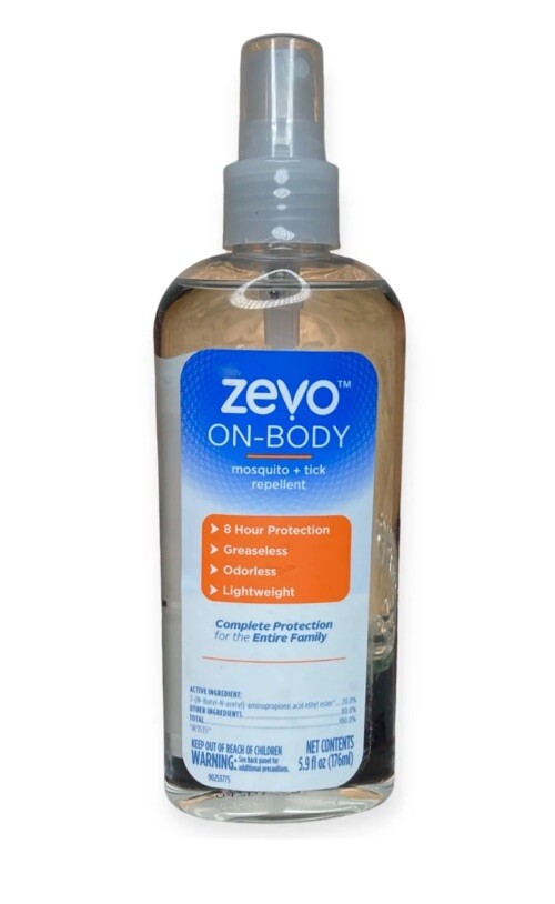 (1) Zevo On Body Mosquito & Tick Repellent Bug Spray 5.9 fl. oz –