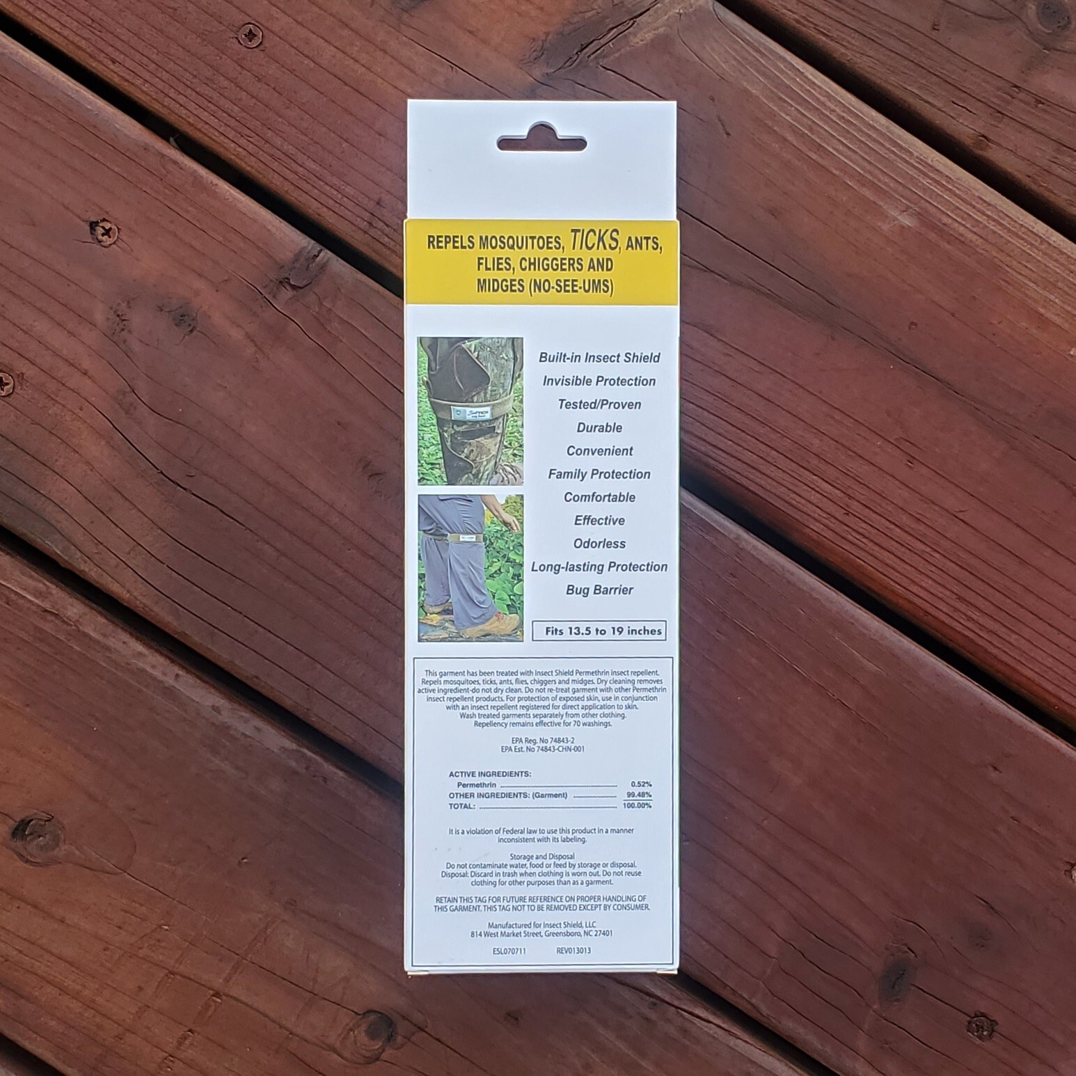 SickTick Tick and Chigger Repellent Leg Bands with InsectShield Technology