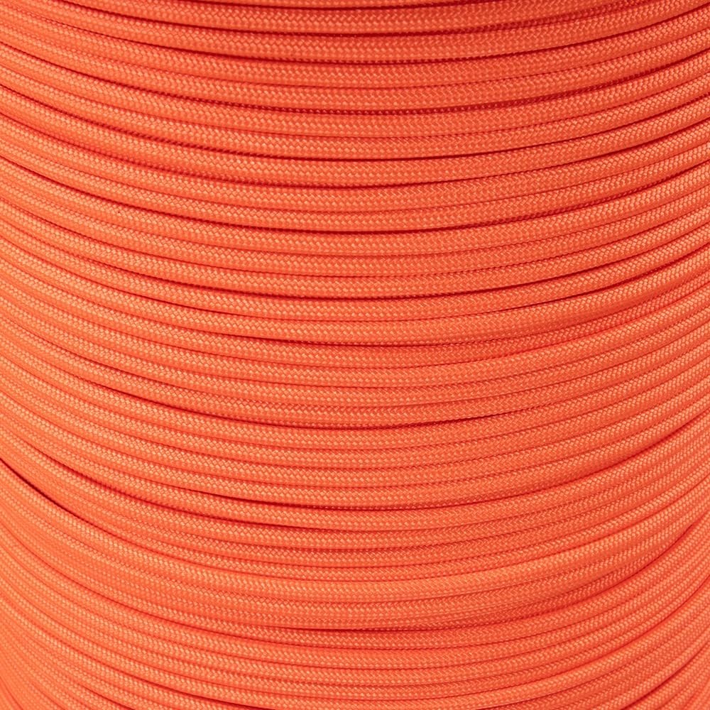 Pumpkin Paracord Planet Solid Color 550lb Paracord – 7 Strand Type III Nylon Cor