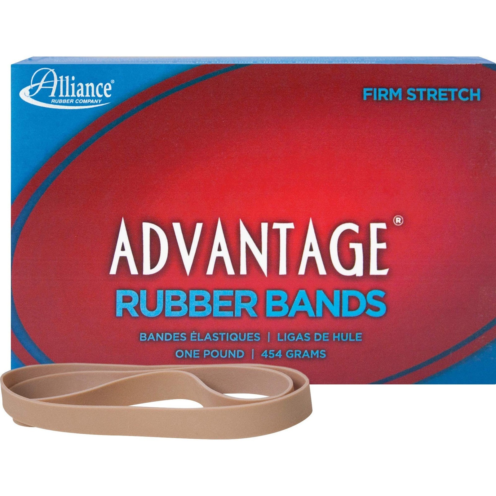 Alliance Rubber 27075 Advantage Bands 1 Pound 7 x 5/8 inches, Beige