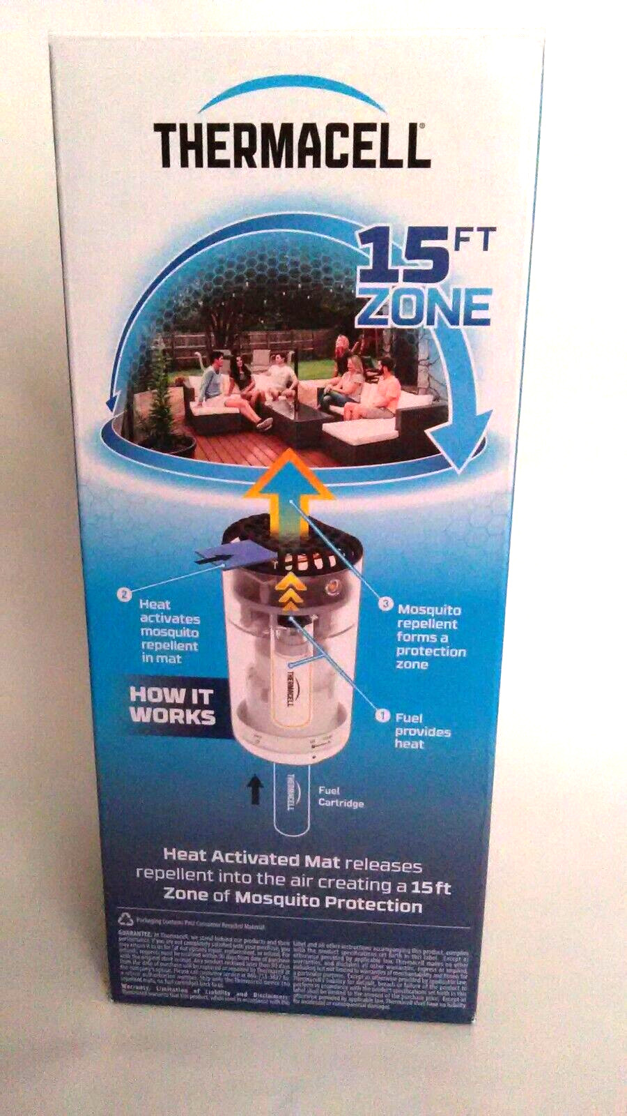 Thermacell Patio Shield Mosquito Repeller No Candles, Flames DEET-Free No Scent