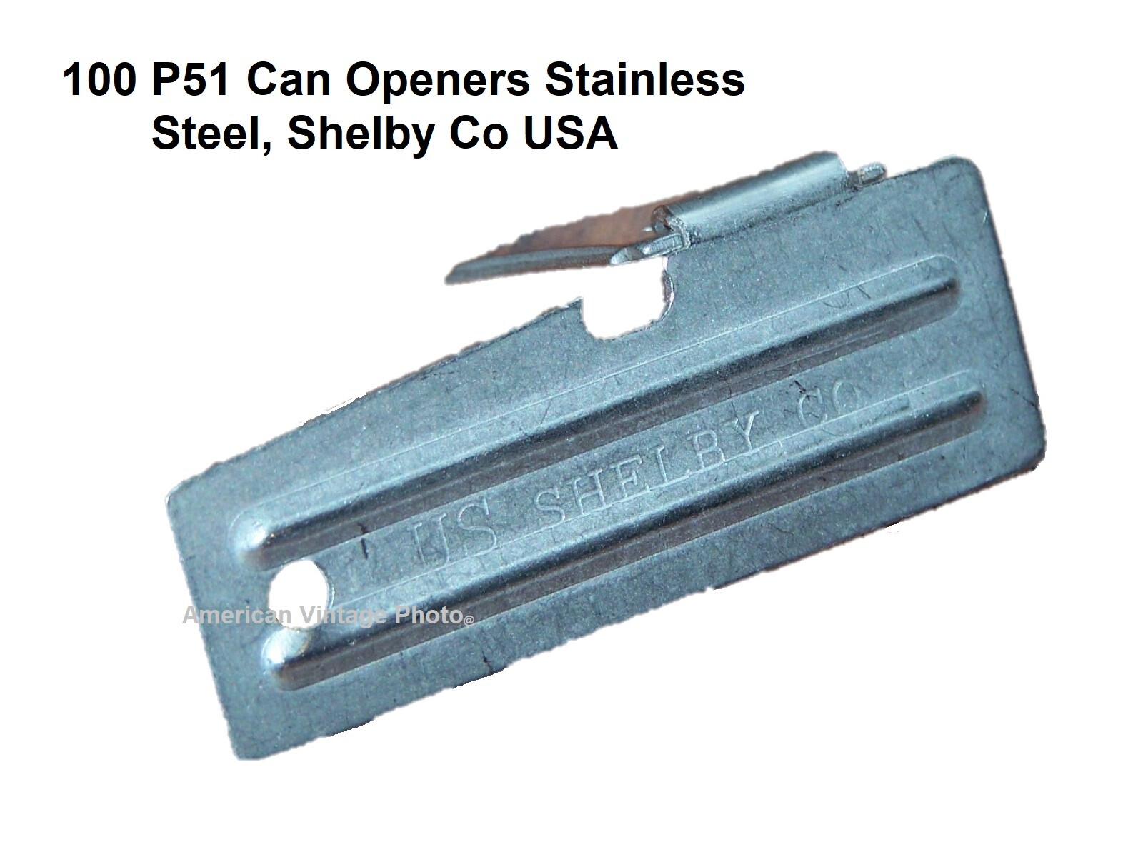 100 P-51 Can Opener Shelby USA Stainless f Scout Hiker Camper Military Hunter US