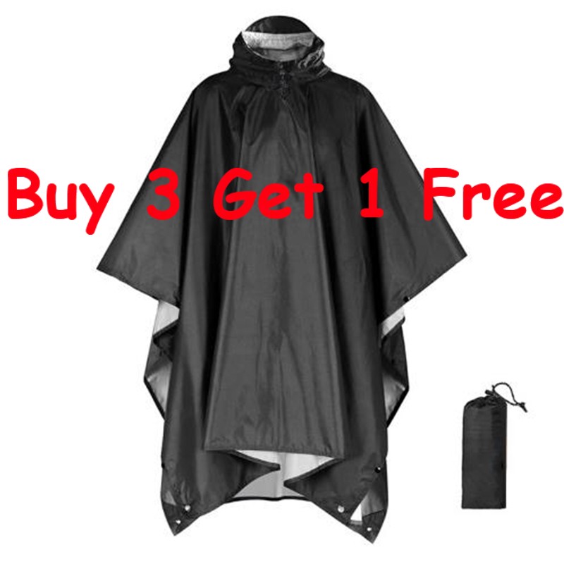 NEW Tactical Rain Poncho Army Military Poncho Shelter Ripstop Camping Waterproof