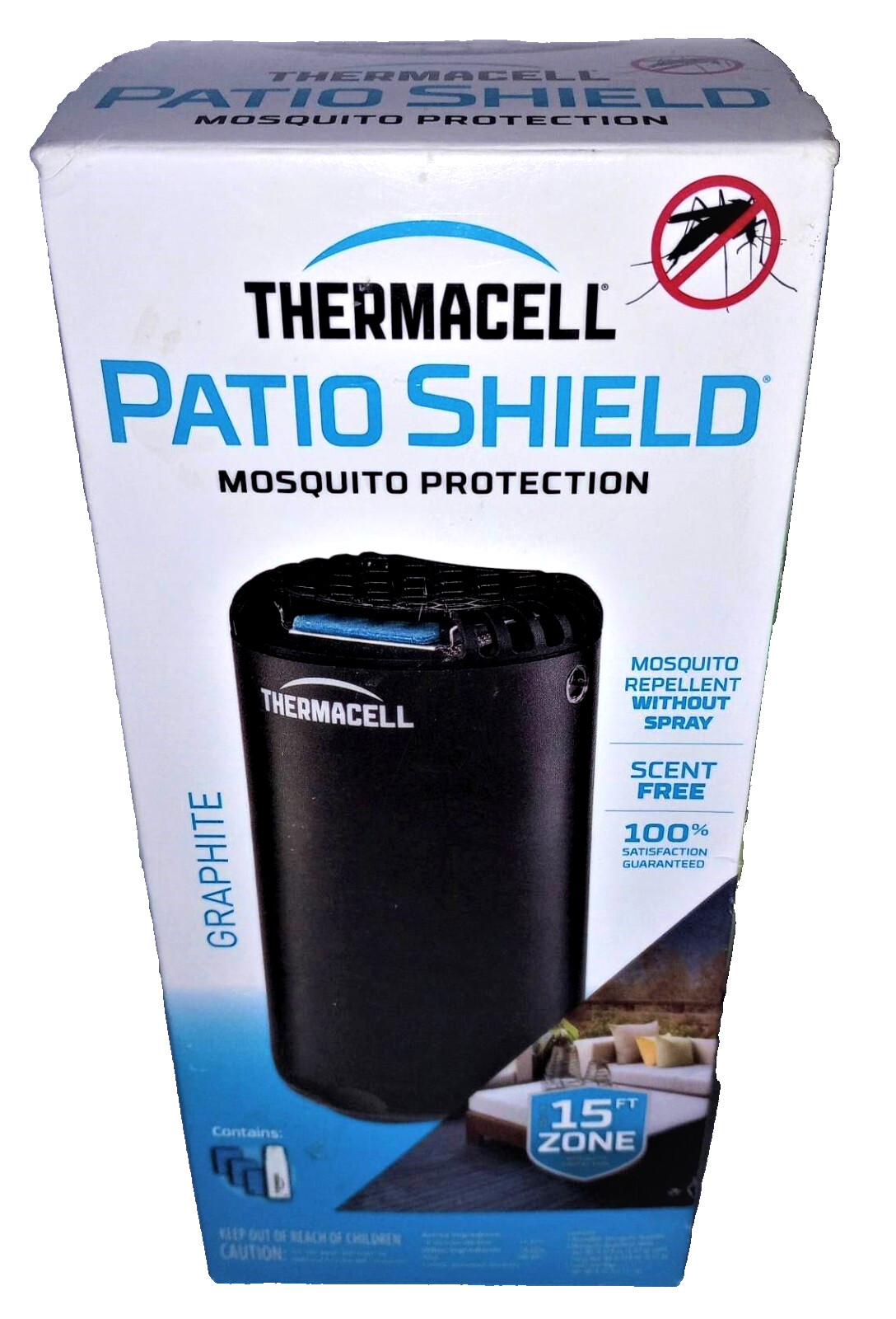Thermacell Patio Shield Refillable Mosquito Protection / Repellent – 15 ft Zone