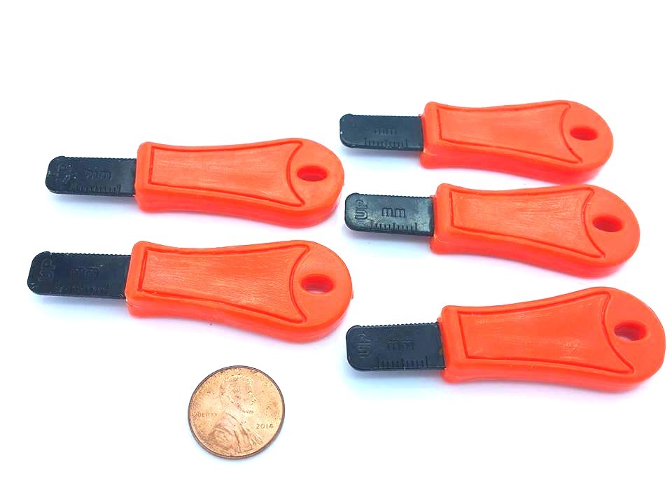 5x Rod Striker/Scraper Blade Firesteel Ferro Flint Ferrocerium EDC BOB ORANGE