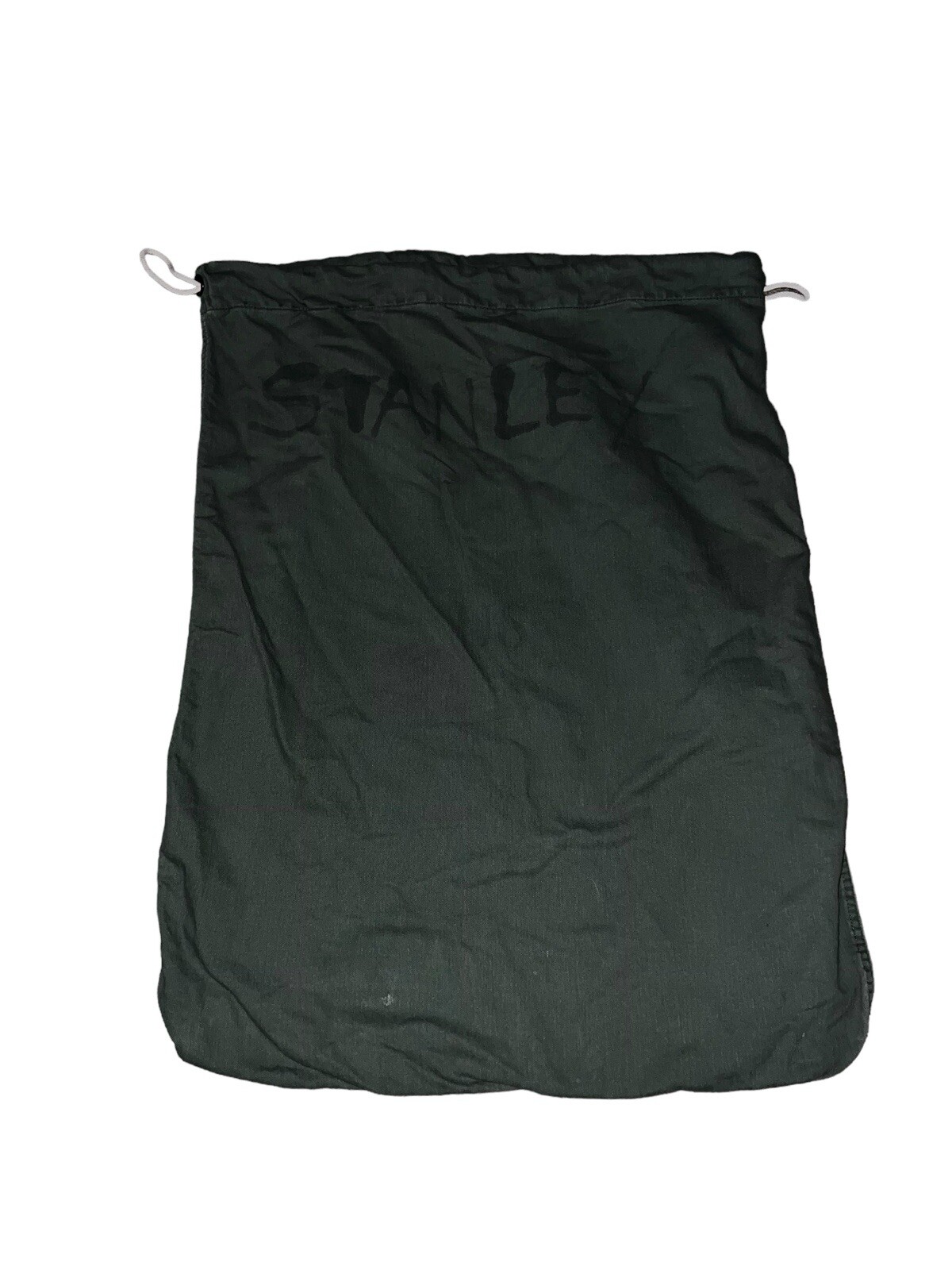 2 Used Vintage Military Issue Green Army Duffle Drawstring Bags