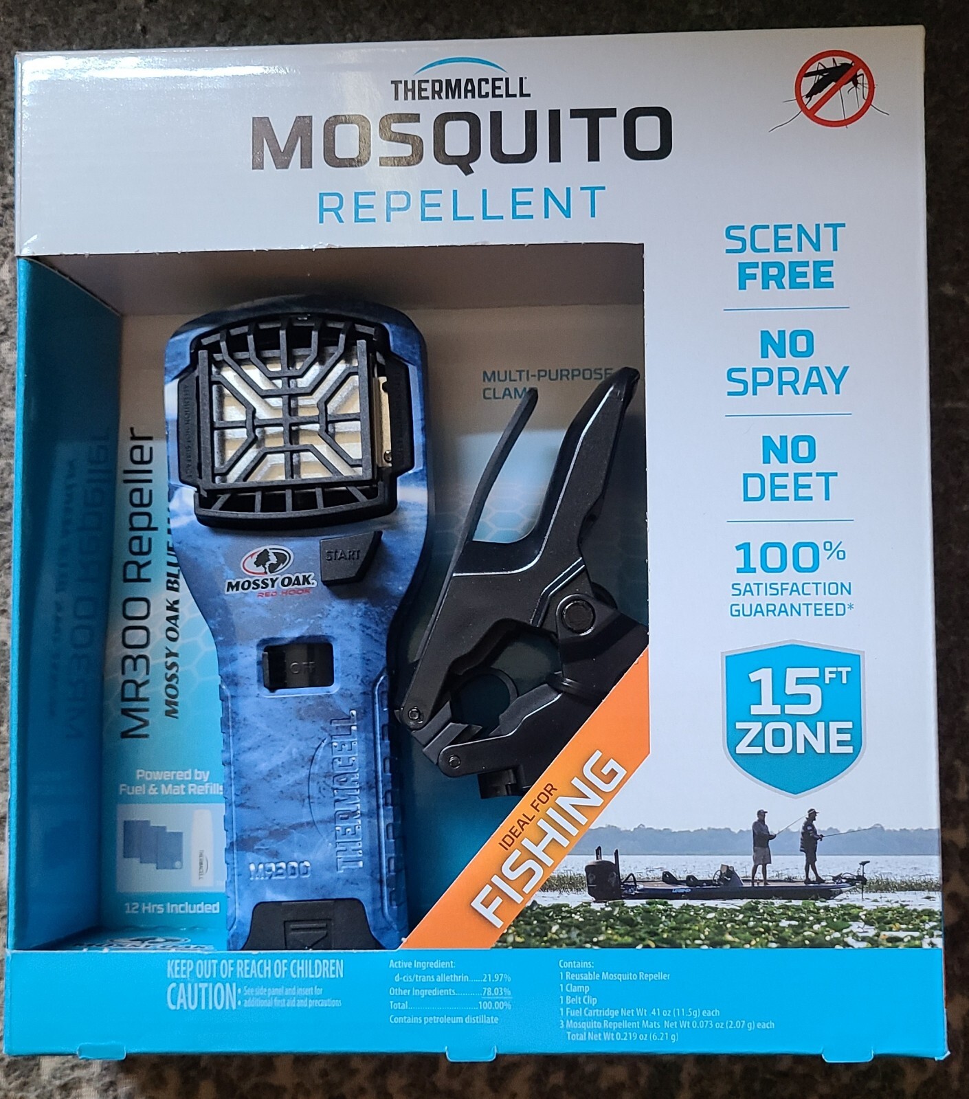 Thermacell Mosquito Repellent – MR300 Repeller Mossy Oak Blue Marlin