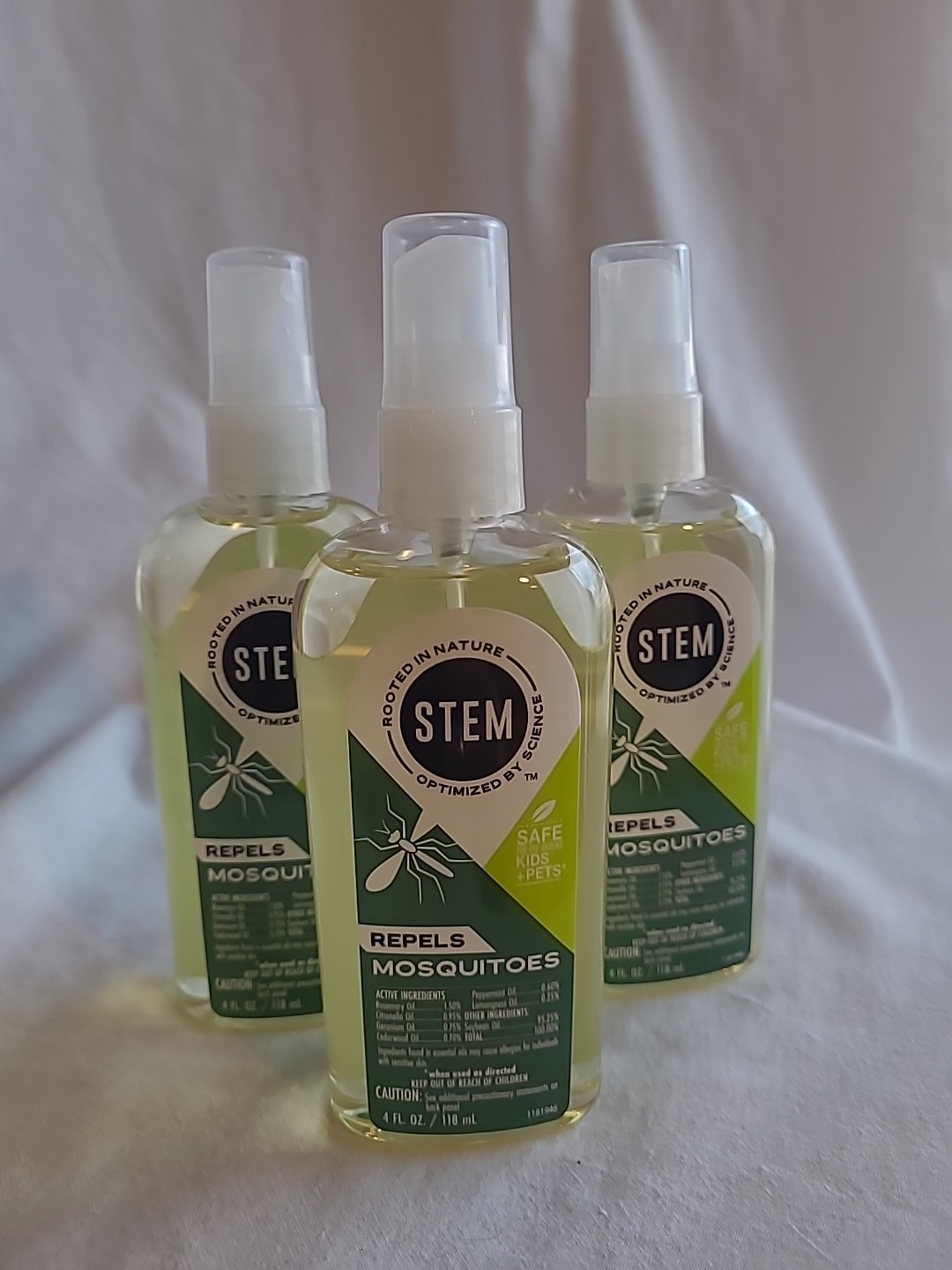 STEM Mosquito Insect Repellent Bug Spray with Essential Oil 4 oz Safe Kids& Pets