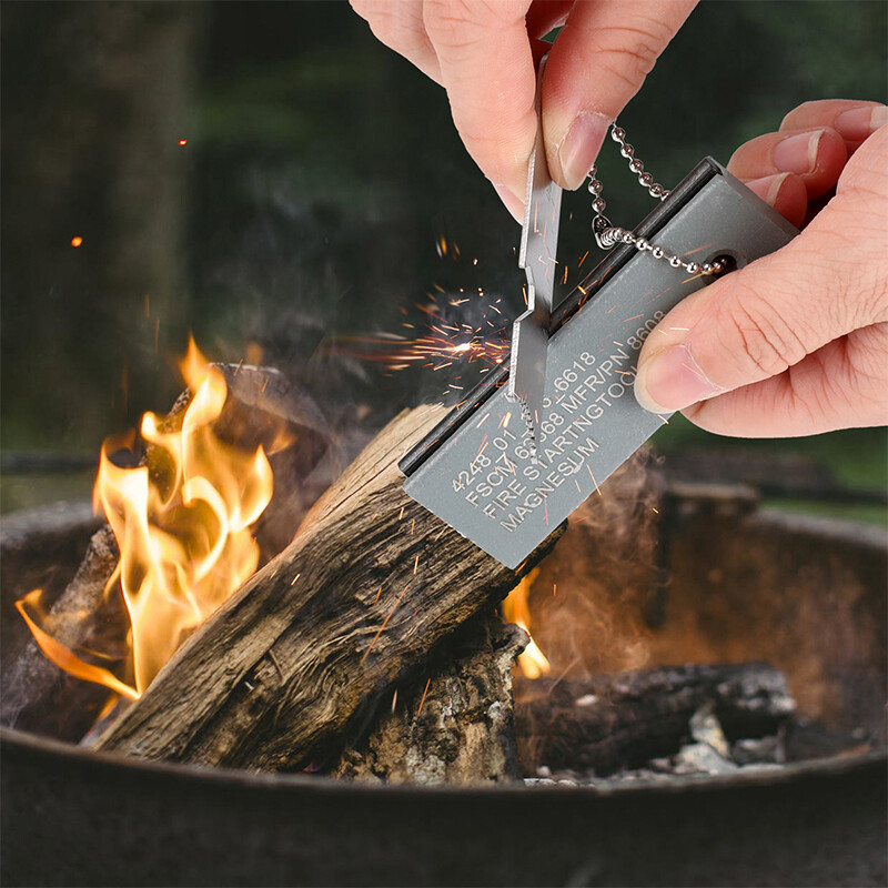 1-20pc Magnesium Block Flint Fire Starter Outdoor Emergency Survival Camping Kit