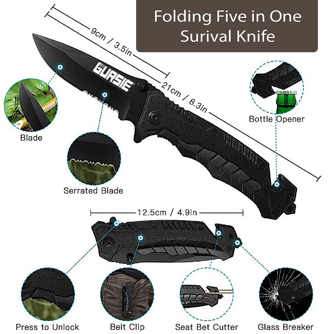 Mens Gadgets Gifts – Camping Hiking Emergency Travel Tactical Survival Gear Kit