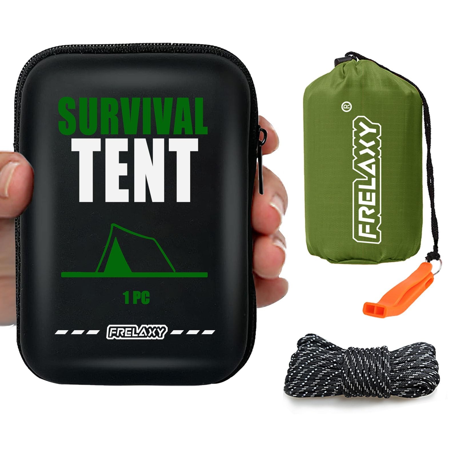 Extra-Thick Emergency Tent, Compact Survival Tent with Whistle, Upgraded Para…