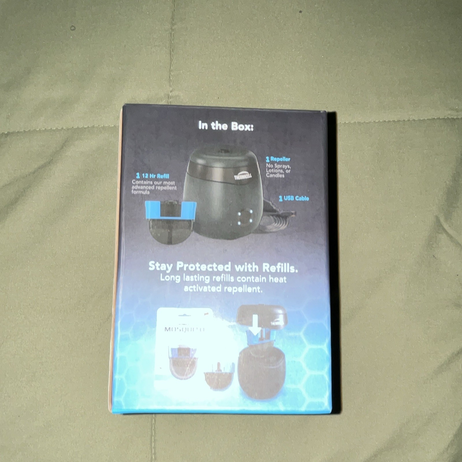 Thermacell E55 Rechargeable Mosquito Repellent, Scent Free, Graphite 20ft 12hr