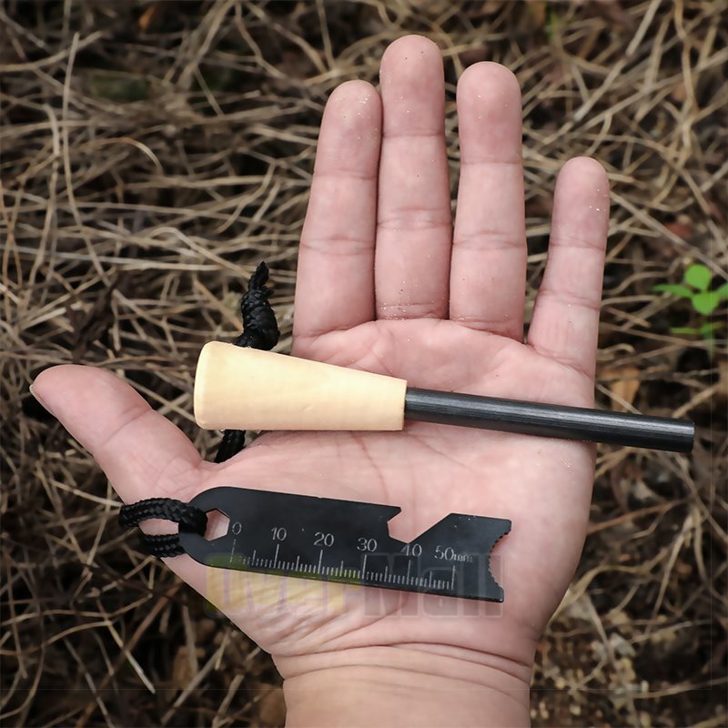 LOT 3/8″ x 5″ Ferrocerium (Ferro) Rod Flint Survival Fire Starter Kit Fire Steel