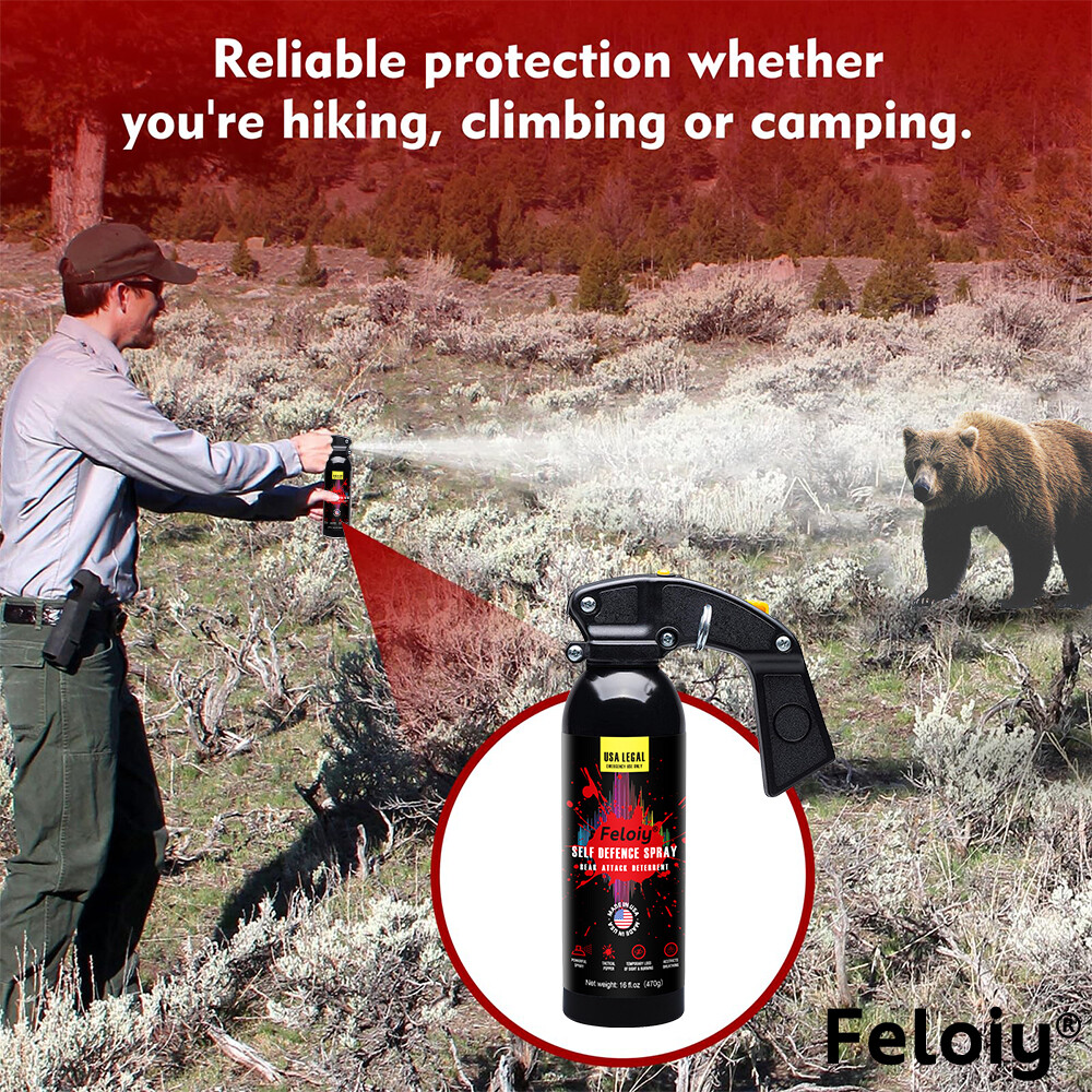 Feloiy Self Defence Spray Bear Attack W/ Spray Bag 1 Pack Free Peper Spray 1/2oz