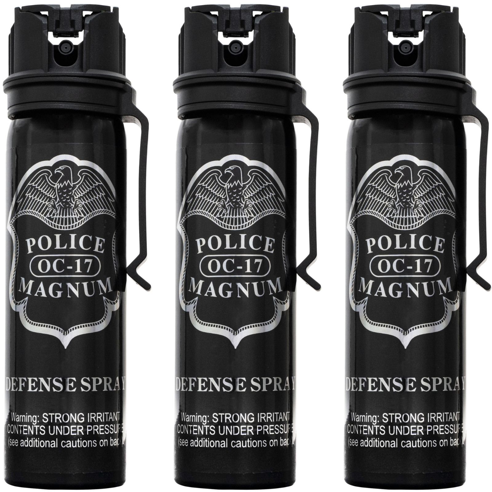 Police Magnum pepper spray self defense tactical security 3 Pack 4oz Flip Top