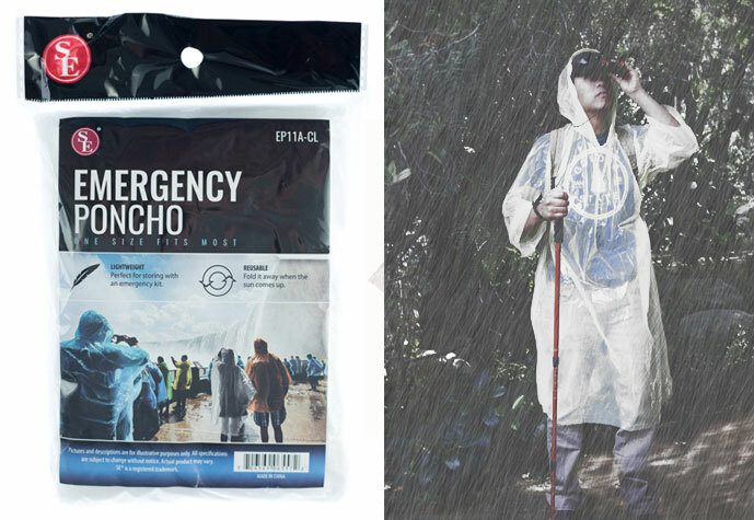 4-Pack Emergency Hooded Rain Poncho Raincoat Reusable Unisex One Size Fits Most