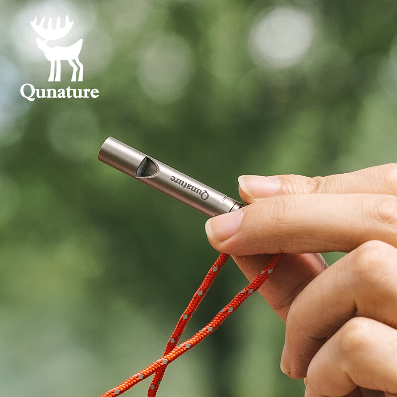 Qunature Emergency Whistle Titanium Signal Whistle Loud 120 dB Safety Survival