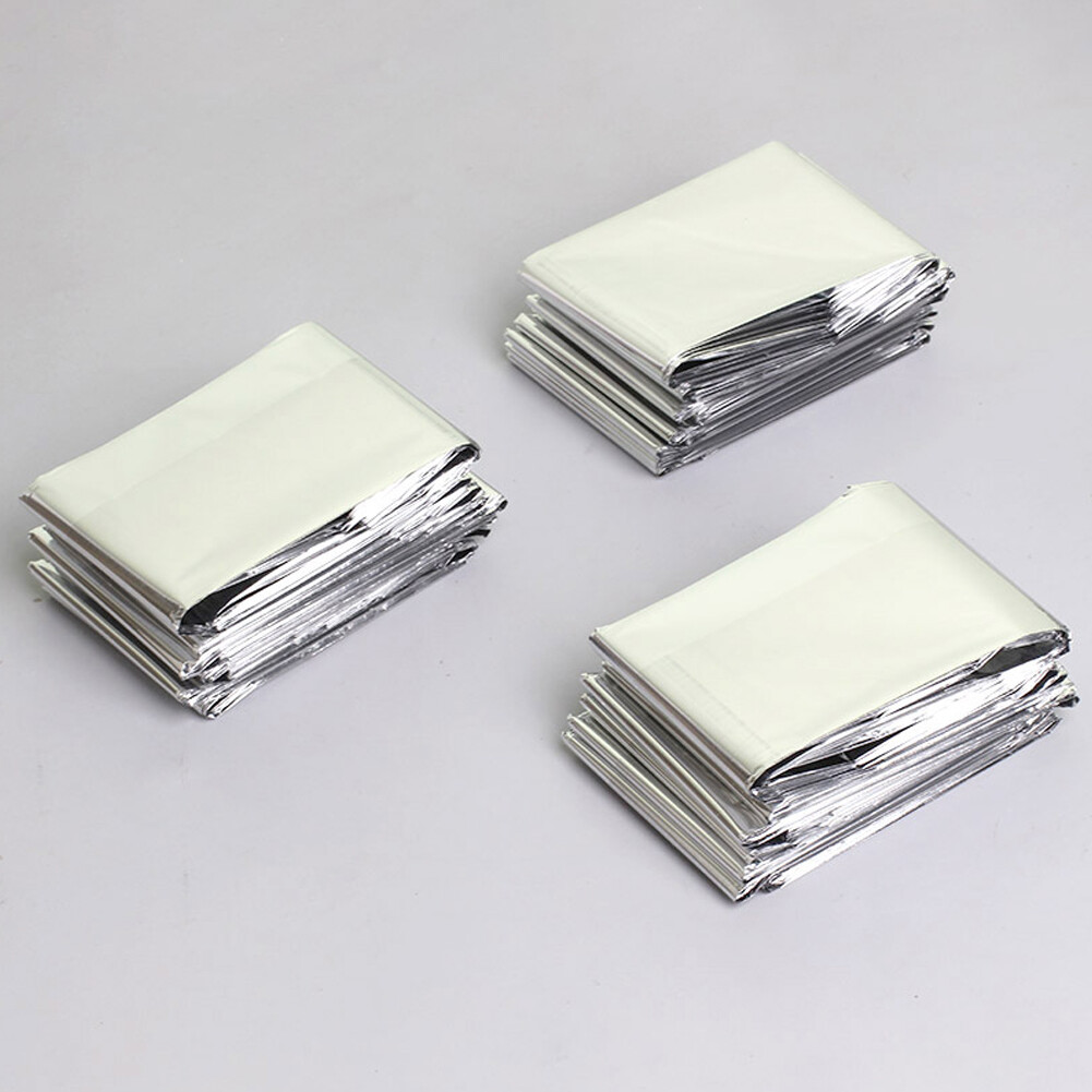 US 5-100 PACK Emergency Solar Blanket Survival Safety Insulating Mylar Thermal