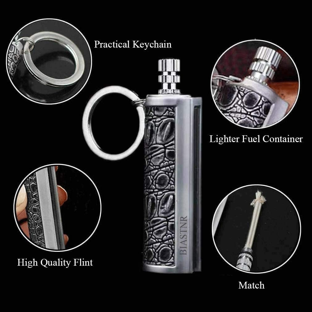 Permanent Match Matchstick Fire Starter – 2 Pack, Keychain Flint Metal Immortal