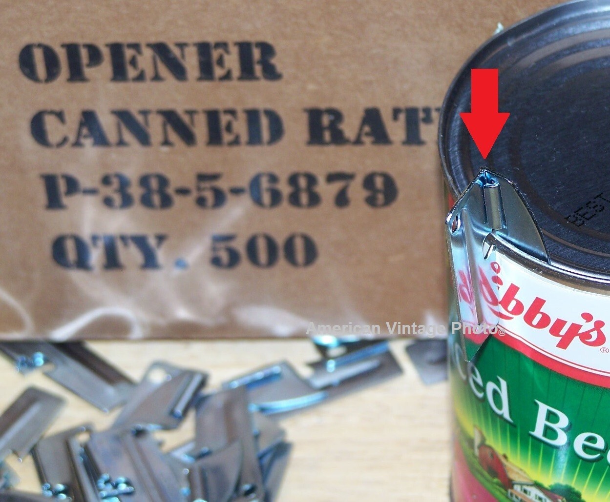 New Pack of 5 Original Military Issue P38 Can Opener US Shelby Co. USA Made