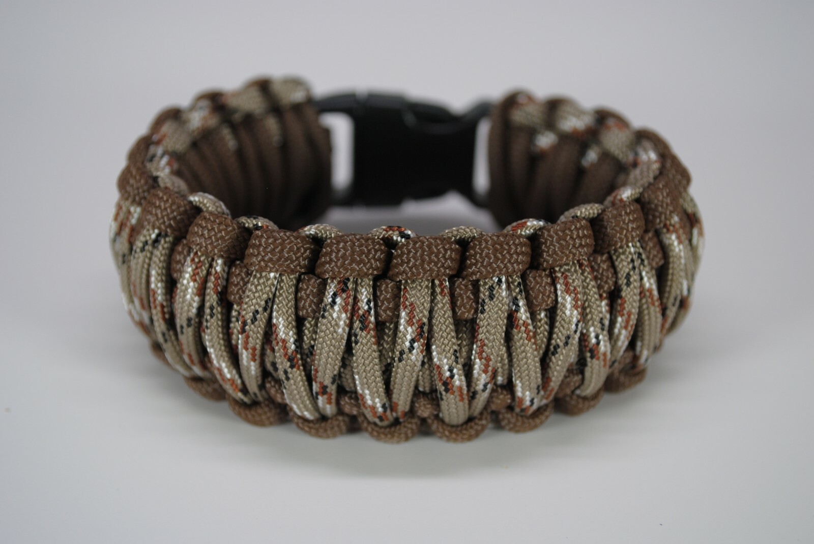 550 Paracord Survival Bracelet King Cobra Dark Brown/Desert Cam Made in the USA