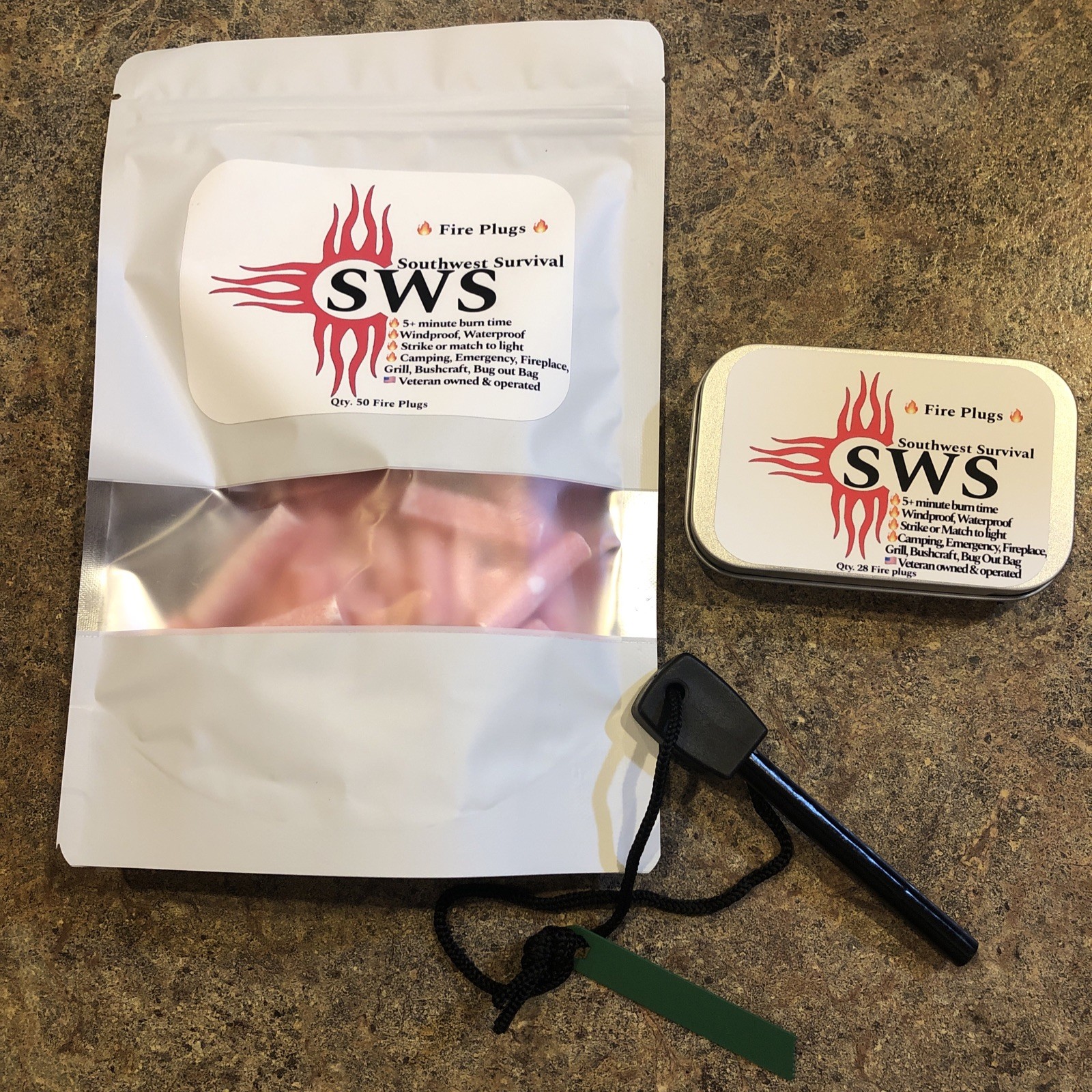 Southwest Survival 🔥 Fire Starter Kit, Weatherproof , Camping, Outdoor Survival