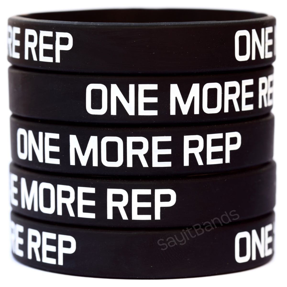 ONE MORE REP Wristband Lot Set Silicone Bracelet Wrist Bands for Lifting Workout