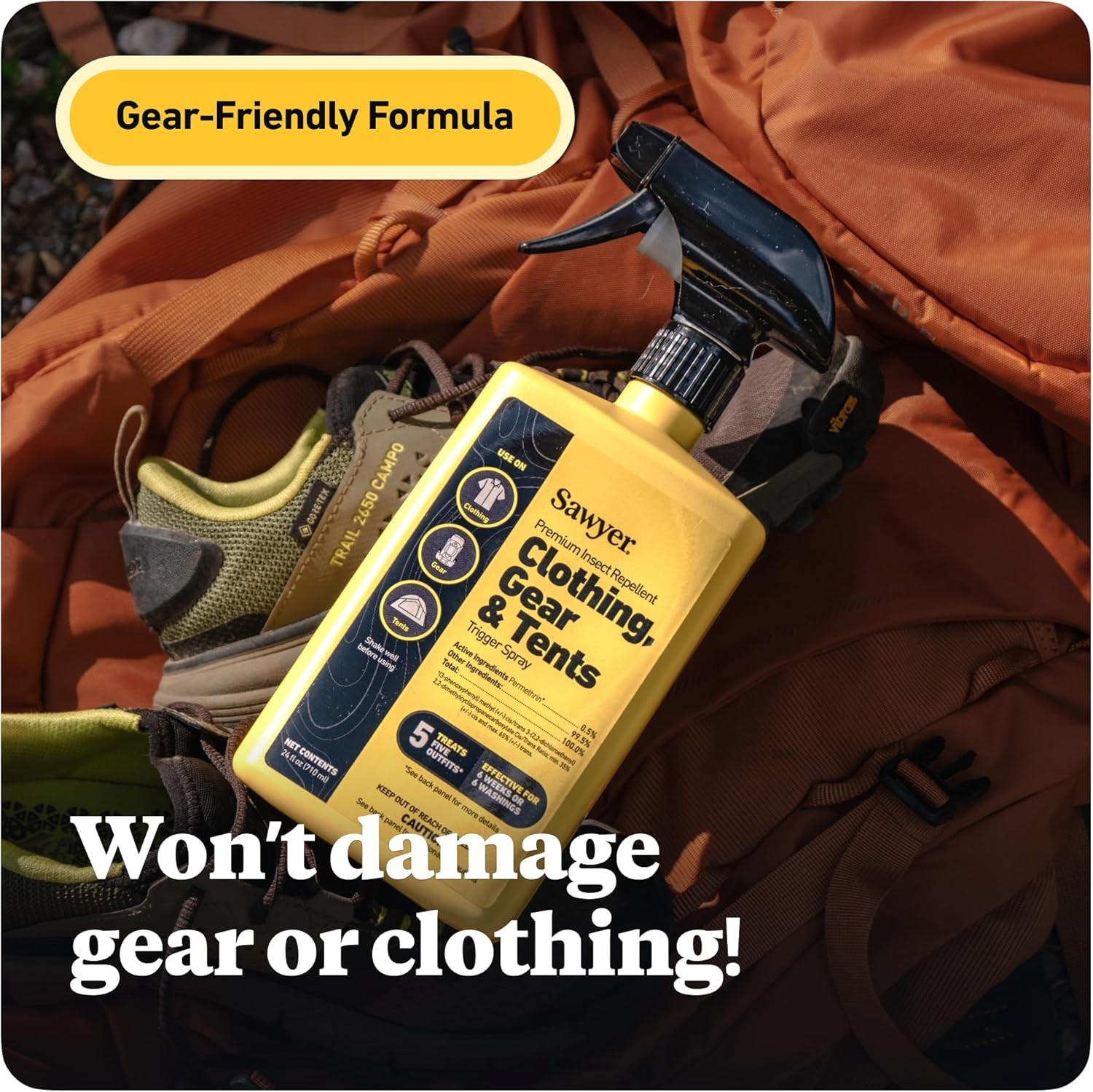 Sawyer Products Premium Insect Repellent for Clothing, 24 oz 2 Pk Gear & Tents,