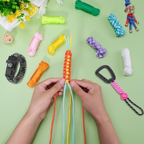 85 Pcs Paracord 550 Combo Kit 10 Feet Tent Rope Multifunction Parachute