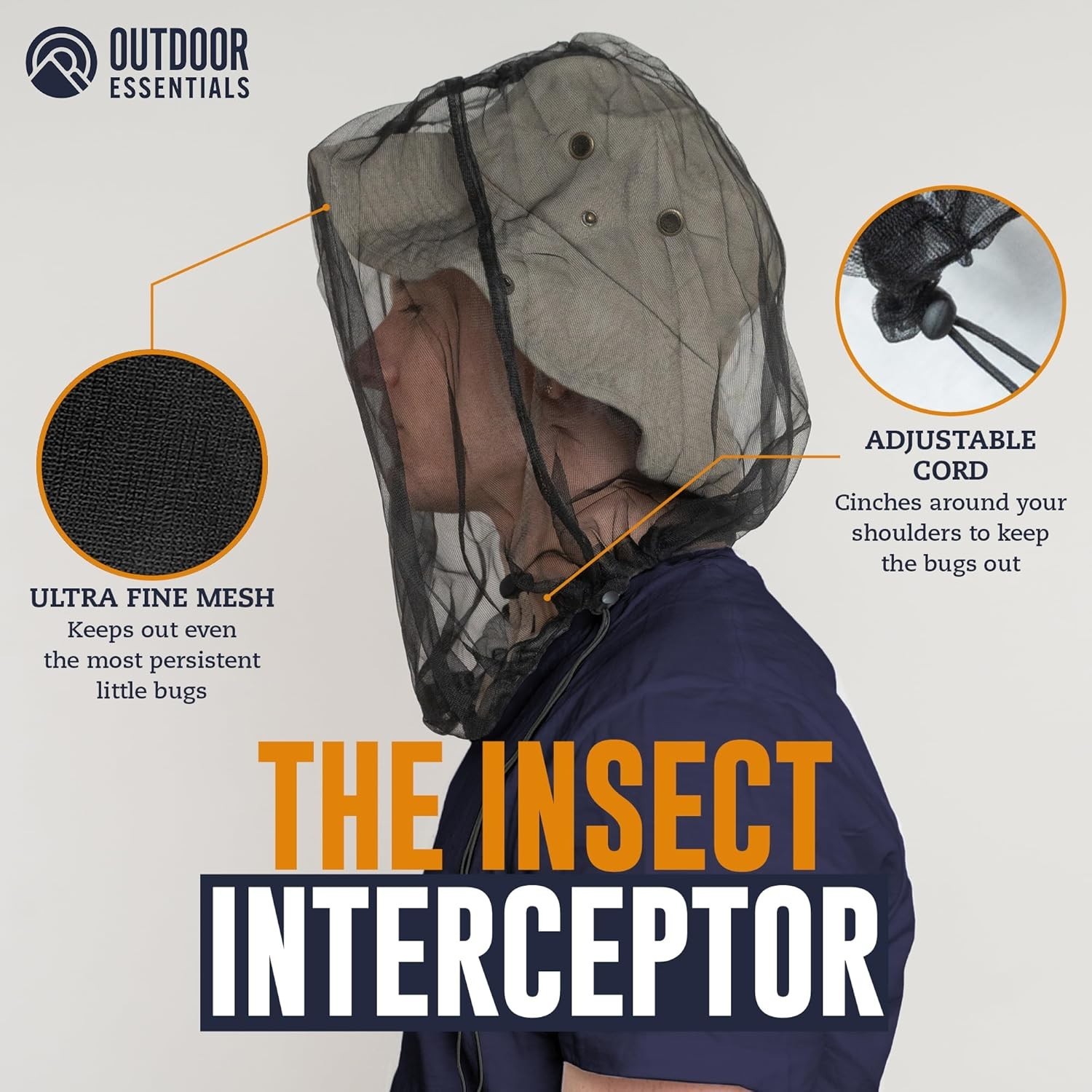 Breathable Face Netting Against Bugs – Perfect for Hiking & Camping – 2 Pack