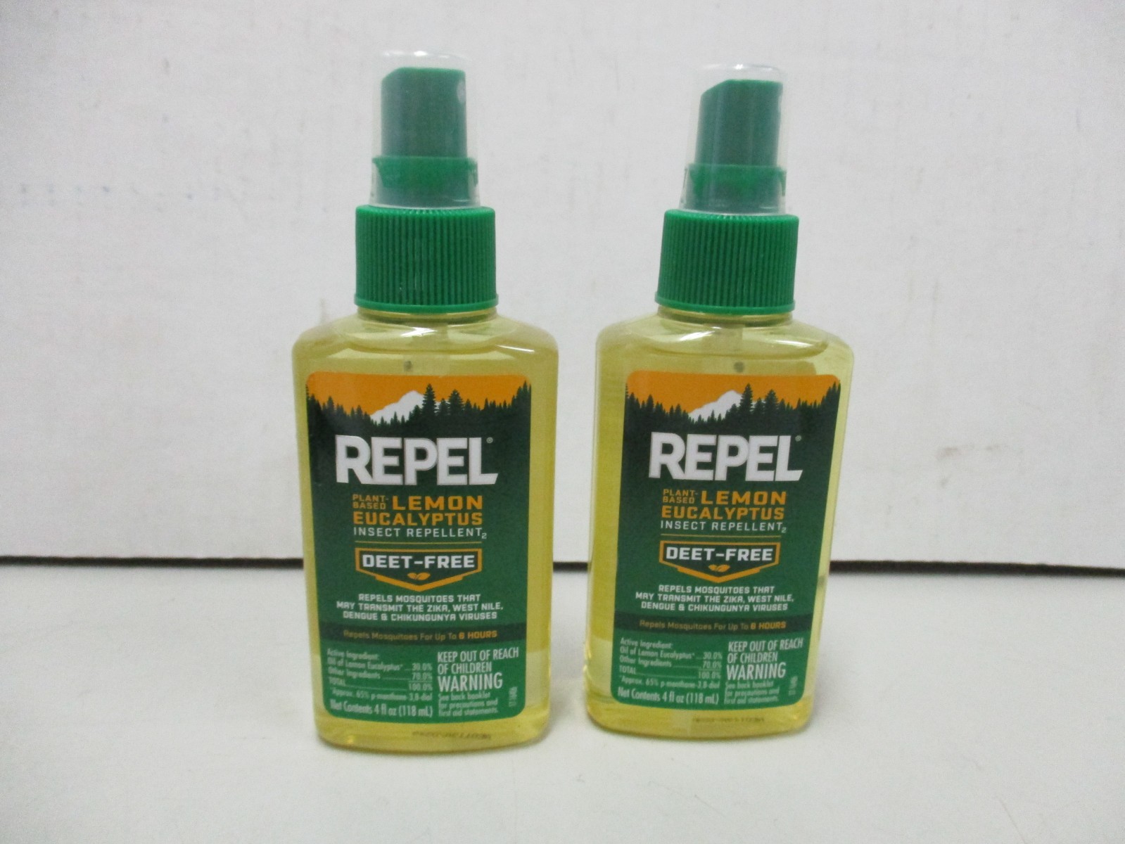 (2 Pack) Repel Lemon Eucalyptus Insect Repellent 4oz – DEET-FREE Mosquito Spray,