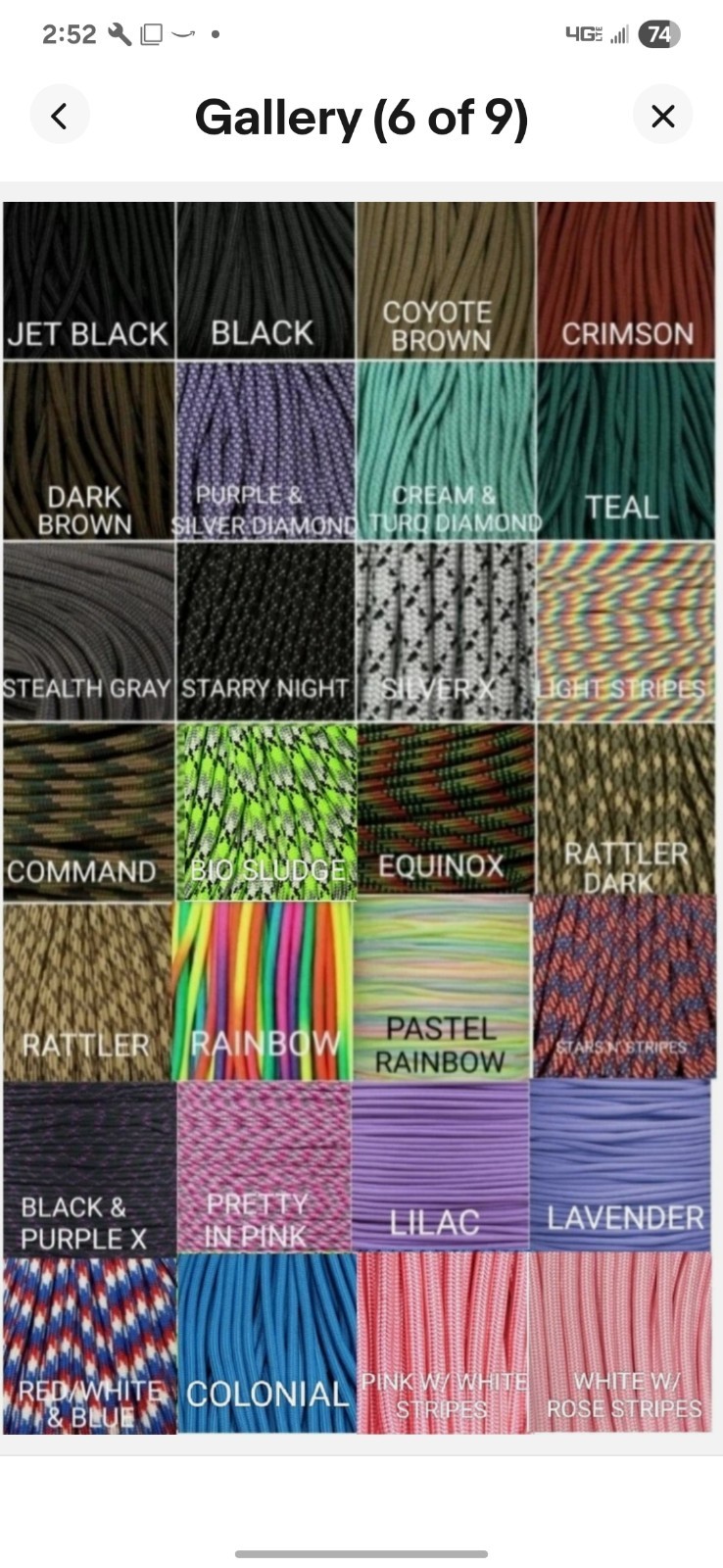 Custom Carry Strap 55″ Xtra Thick Core Paracord – Choose Colors, Length, Clips
