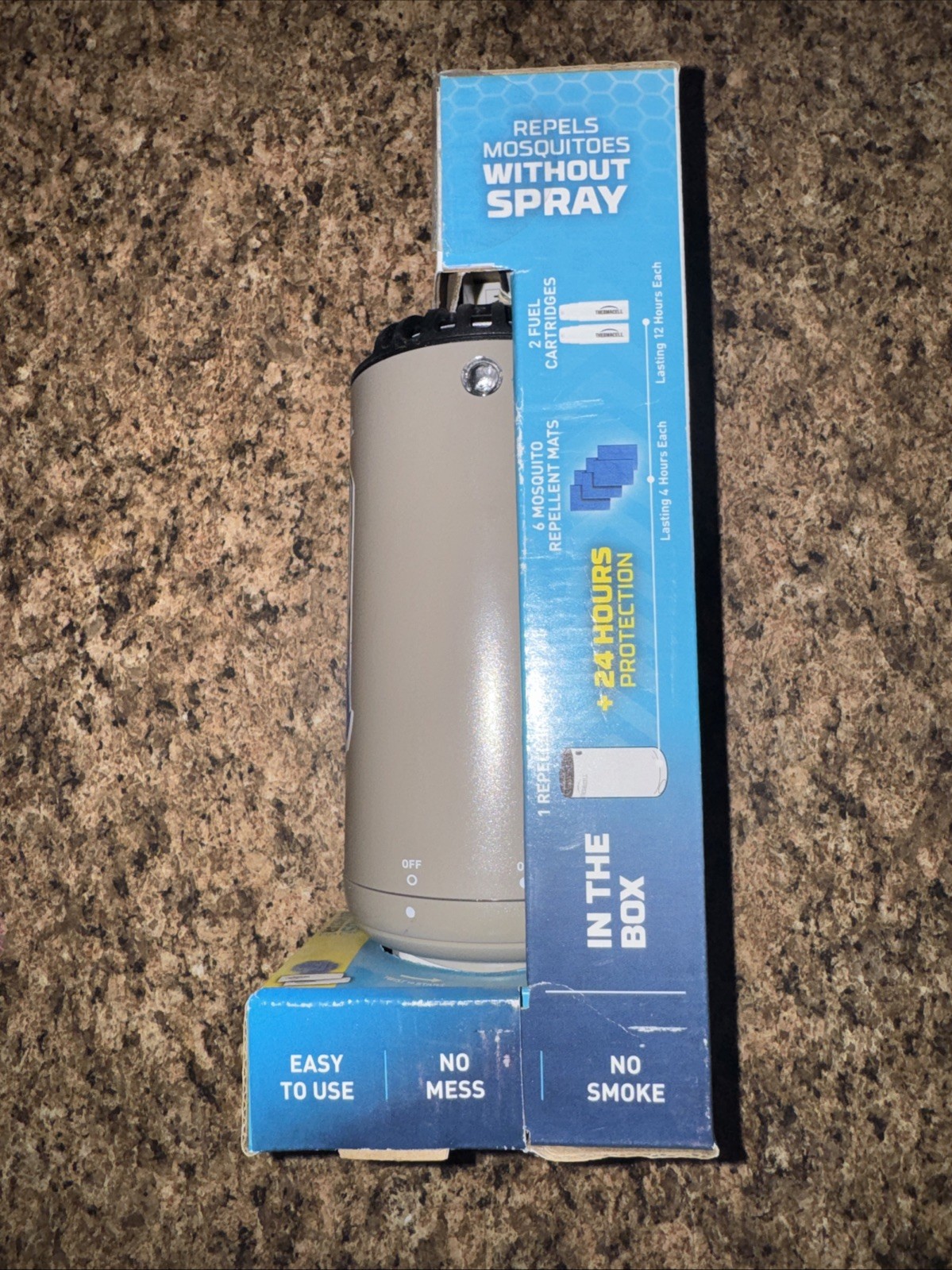 Thermacell Patio Shield Riverbed Mosquito Repeller – Scent & Flame Free – 15ft
