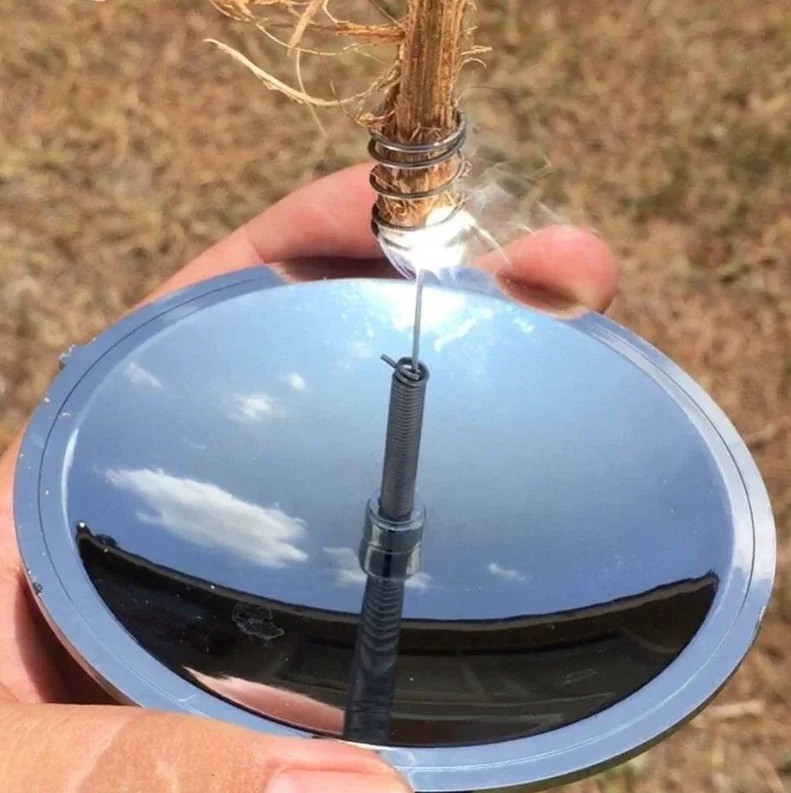 1pc Outdoor Solar Lighter Fire Starter Waterproof Windproof Camping Tool – NEW