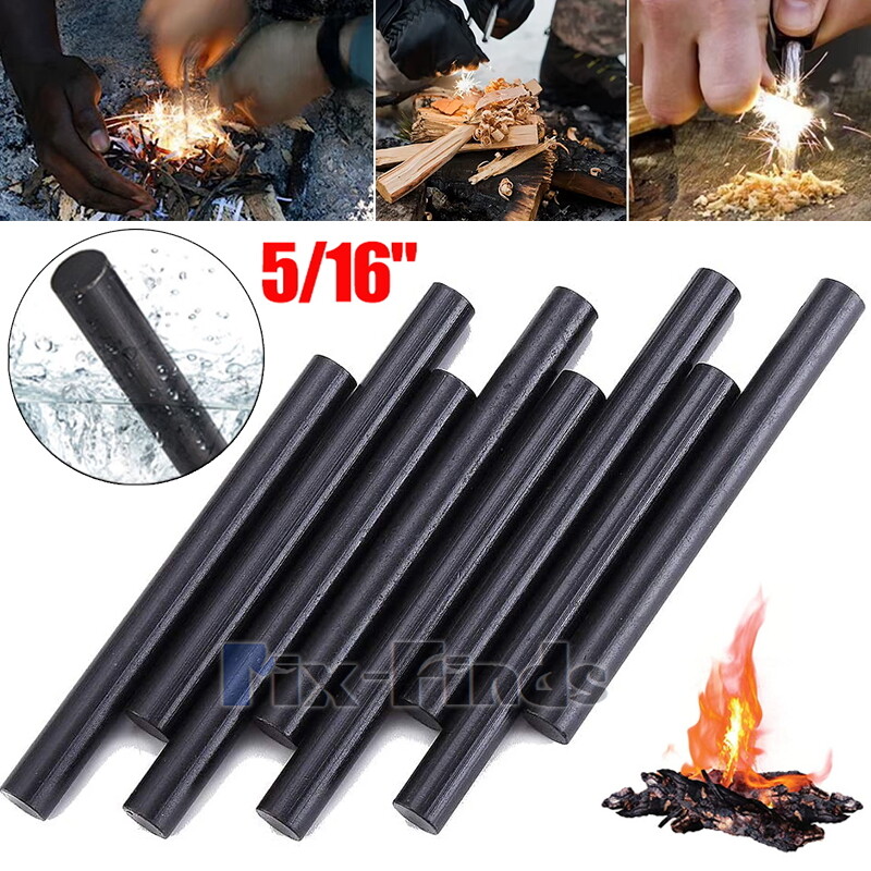 Lot Outdoor Survival Ferrocerium Flint Fire Starter Magnesium Ferro Rod Camping