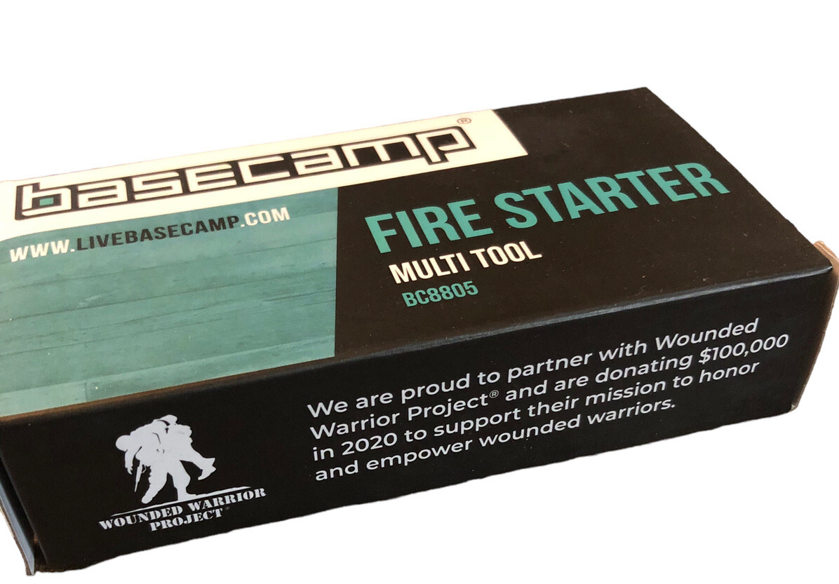 Base Camp Reusable Fire Starter Multi tool Branded W/ Muskogee Creek Nation