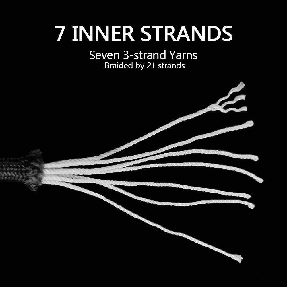 500FT Paracord Rope 7 Strand Type III Parachute Cord 4mm 550LB Craft DIY Project